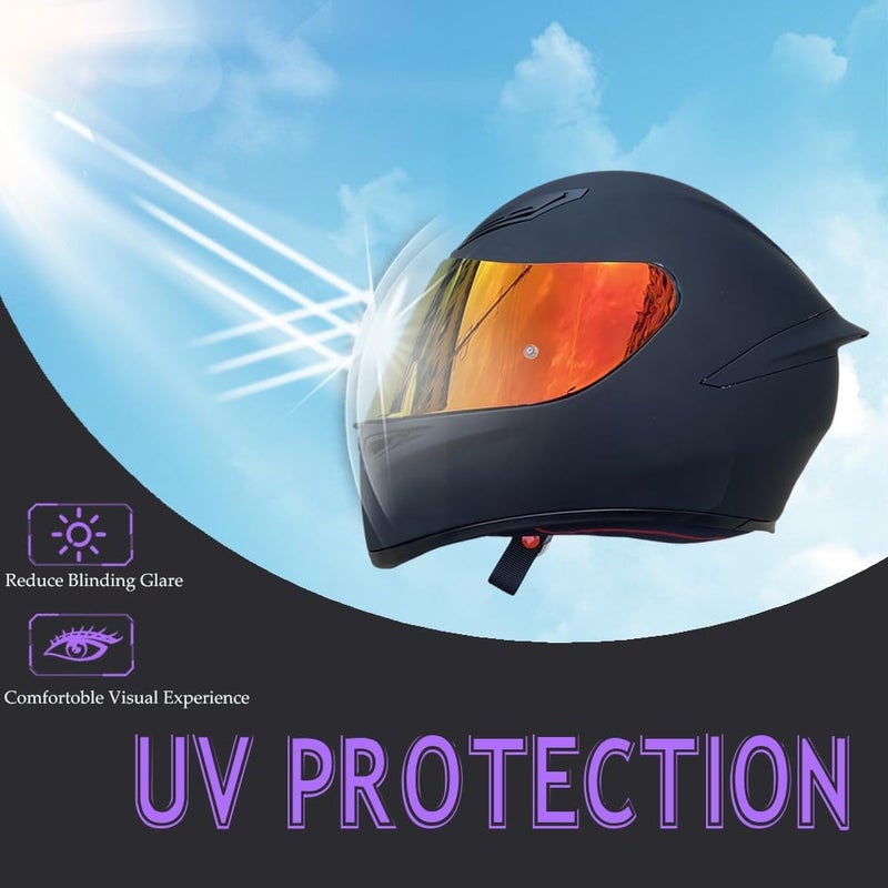 BSTOP K1 Helmet Visor,UV Protecror Helmet Face Shield Visor Windshield for AGV K1, K1S, K3SV, K5, K5S(Revo Deep Red-day use only) - Image 4